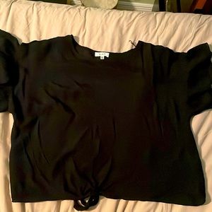 Black XL crop top